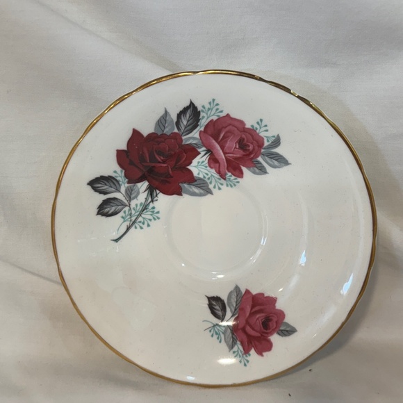 Vintage Delphine Tea Cup and Saucer Rose Pattern Rare 1940s - Picture 3 of 9